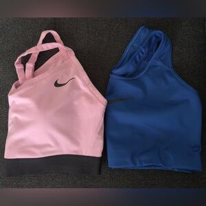 2 Nike Sports Bras 1X - Navy & Pink